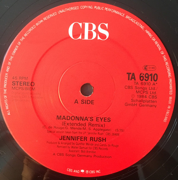 12": Jennifer Rush - Madonna's Eyes