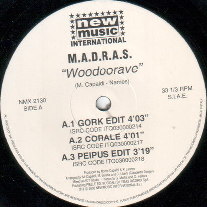 12" Single: M.A.D.R.A.S. - Woodoorave