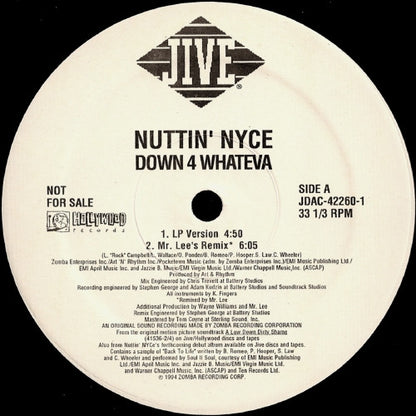 12" Single: Nuttin' Nyce - Down 4 Whateva