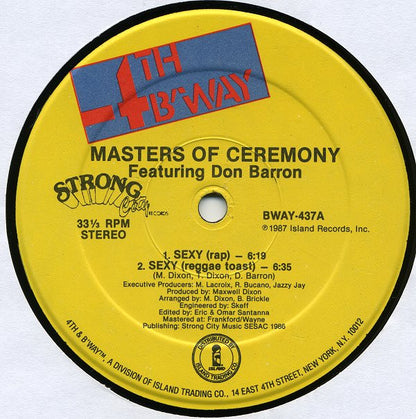 12" Single: Masters Of Ceremony, Don Baron - Sexy