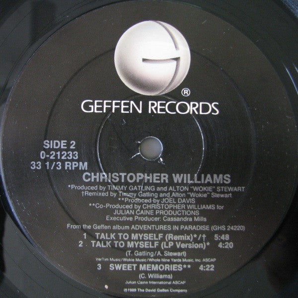 12": Christopher Williams - Talk To Myself