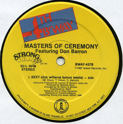12" Single: Masters Of Ceremony, Don Baron - Sexy