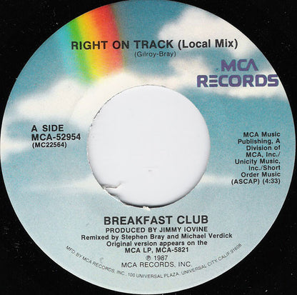 7" Single: Breakfast Club - Right On Track