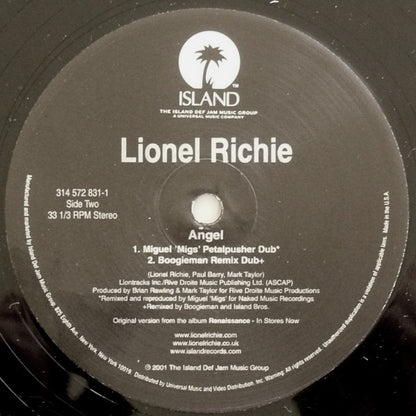 12" Single: Lionel Richie - Angel