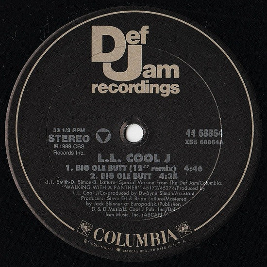 12" Single: LL Cool J - Big Ole Butt / One Shot At Love