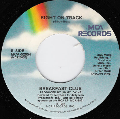 7" Single: Breakfast Club - Right On Track