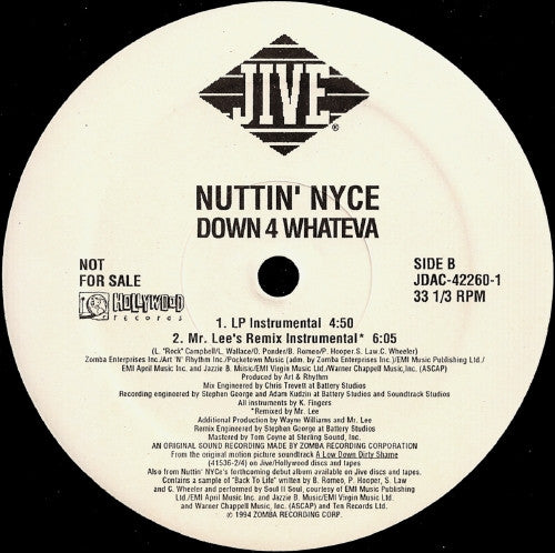 12": Nuttin' Nyce - Down 4 Whateva