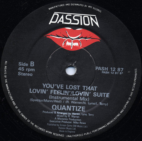 12": Quantize - You've Lost That Lovin' Feeling