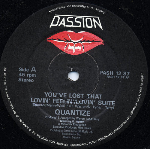 12": Quantize - You've Lost That Lovin' Feeling