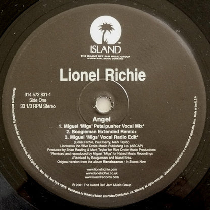 12" Single: Lionel Richie - Angel