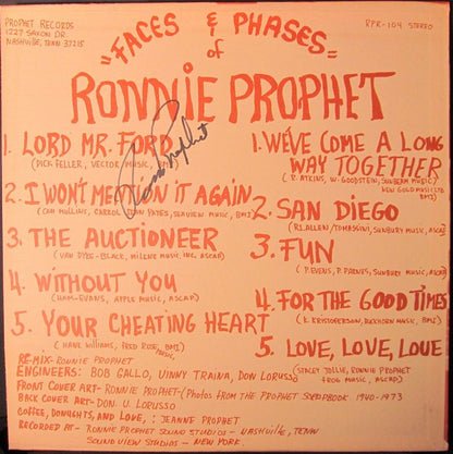 Ronnie Prophet - Faces & Phases