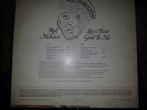 Rod McKuen - Love's Been Good To Me