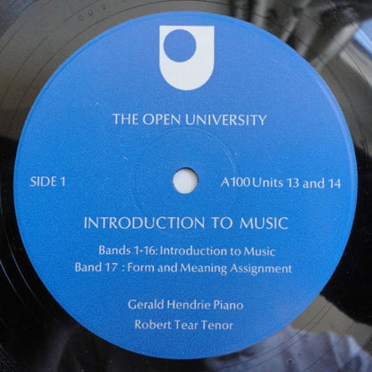 Gerald Hendrie, Robert Tear - Introduction To Music-Form And Meaning