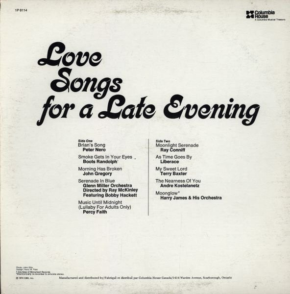 Various - Love Songs For A Late Evening