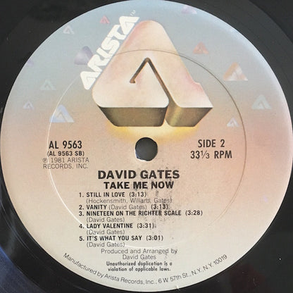 David Gates - Take Me Now