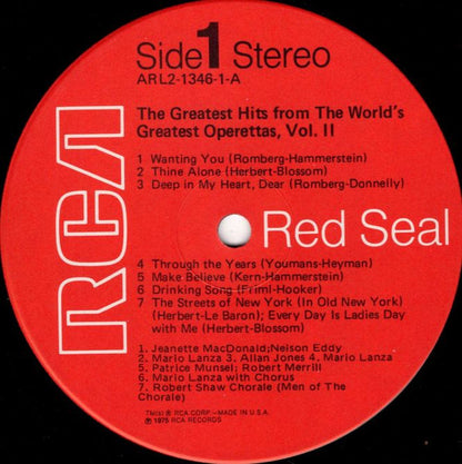 Various - The Greatest Hits From The World's Greatest Operettas Vol. 2