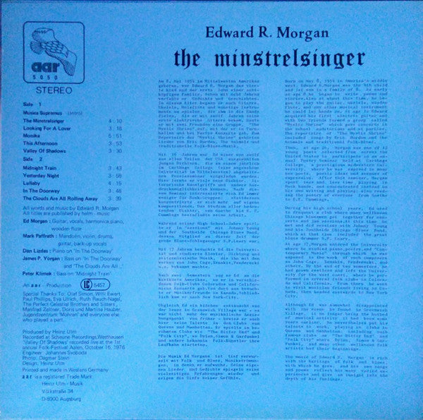 Edward R. Morgan - The Minstrelsinger
