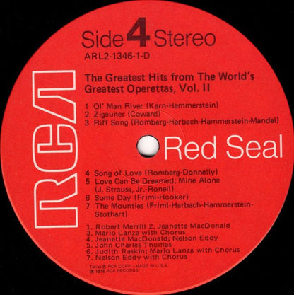 Various - The Greatest Hits From The World's Greatest Operettas Vol. 2