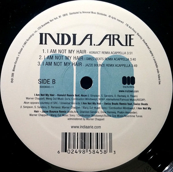 12": India.Arie - I Am Not My Hair (The Remixes)