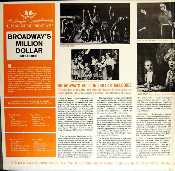 The Longines Symphonette, The Singing Choraliers - Broadway's Million Dollar Melodies