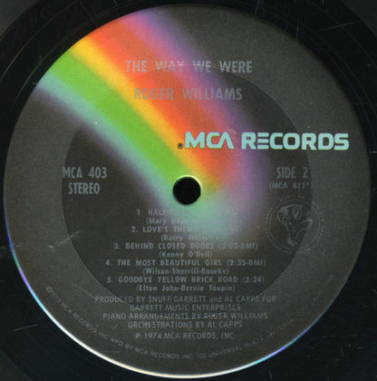 Roger Williams - The Way We Were