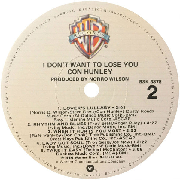 SEALED: Con Hunley - I Don't Want To Lose You