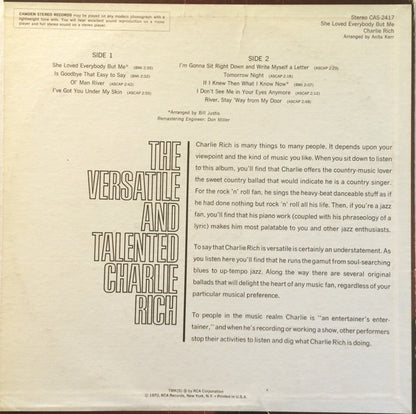 Charlie Rich - She Loved Everybody But Me