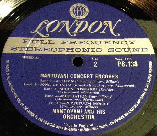 Mantovani And His Orchestra - Concert Encores