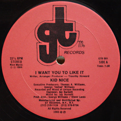 12" Single: Kid Nice - I Want You To Like It