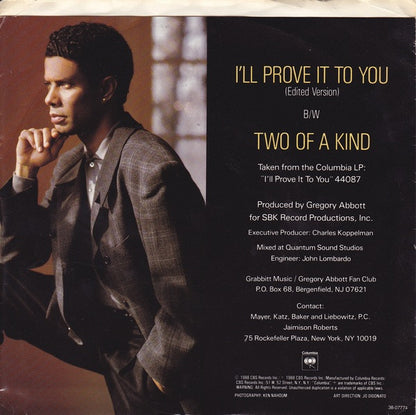 7" Single: Gregory Abbott - I'll Prove It To You