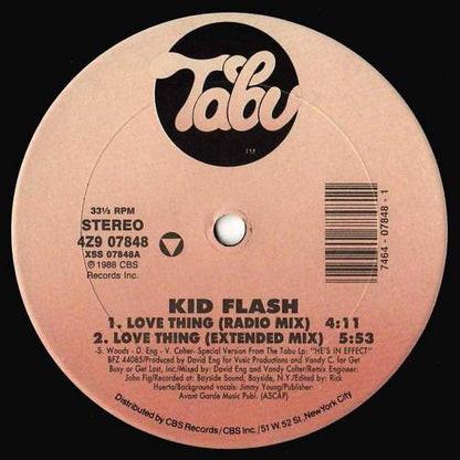 12" Single: Kid Flash - Love Thing