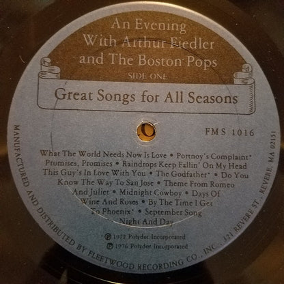 Arthur Fiedler, The Boston Pops Orchestra - An Evening With Arthur Fielder And The Boston Pops