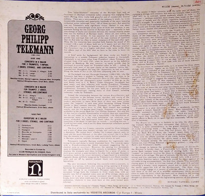 Georg Philipp Telemann, Kammerorchester Des Saarländischen Rundfunks, Saarbrücken, Karl Ristenpart - 2 Concerts In D Major - Ouverture In C Major