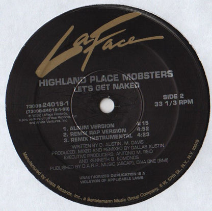 12" Single: Highland Place Mobsters - Let's Get Naked