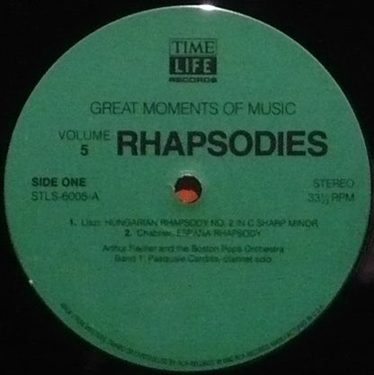 Arthur Fiedler, The Boston Pops Orchestra - Great Moments Of Music Volume 5: Rhapsodies