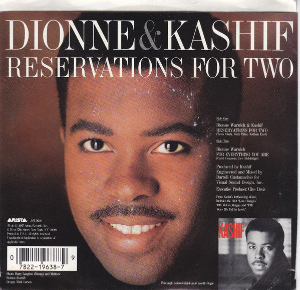 7": Dionne Warwick, Kashif - Reservations For Two