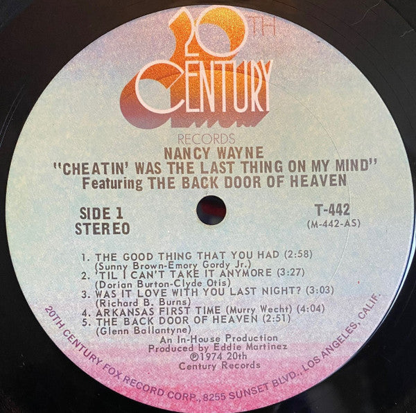 Nancy Wayne - Cheatin' Was The Last Thing On My Mind