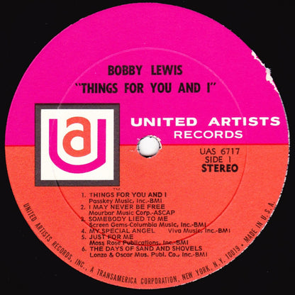 Bobby Lewis - Things For You & I