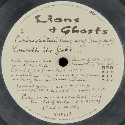 12" Single: Lions & Ghosts - Contradiction