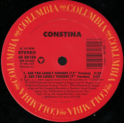 12" Single: Constina - Are You Lonely Tonight