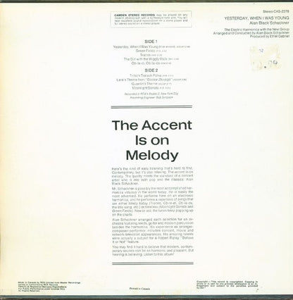 Alan Black Schackner, New Group - Yesterday, When I Was Young: The Electronic Harmonica