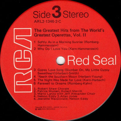 Various - The Greatest Hits From The World's Greatest Operettas Vol. 2