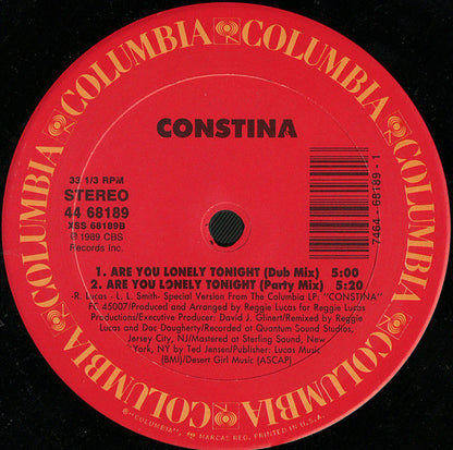 12" Single: Constina - Are You Lonely Tonight