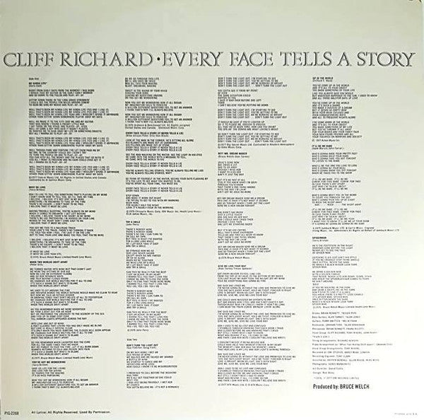 Cliff Richard - Every Face Tells A Story
