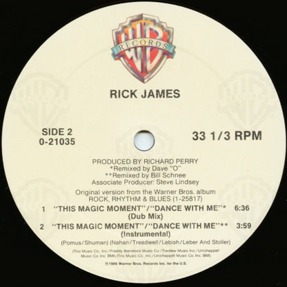 12" Single: Rick James - This Magic Moment / Dance With Me