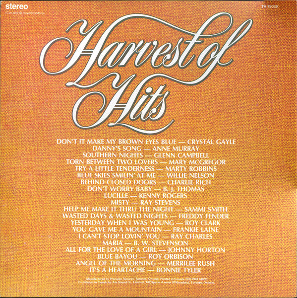 Various - Harvest Of Hits