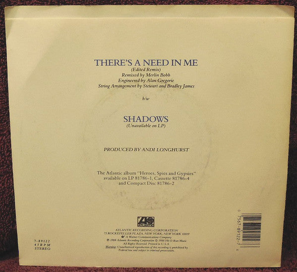 7": Geoffrey Williams - There's A Need In Me