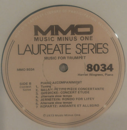Gerard Schwarz, Harriet Wingreen - Music For Trumpet & Piano