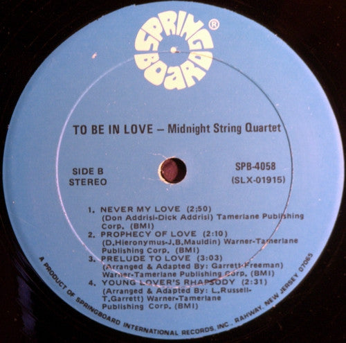 Midnight String Quartet - To Be In Love