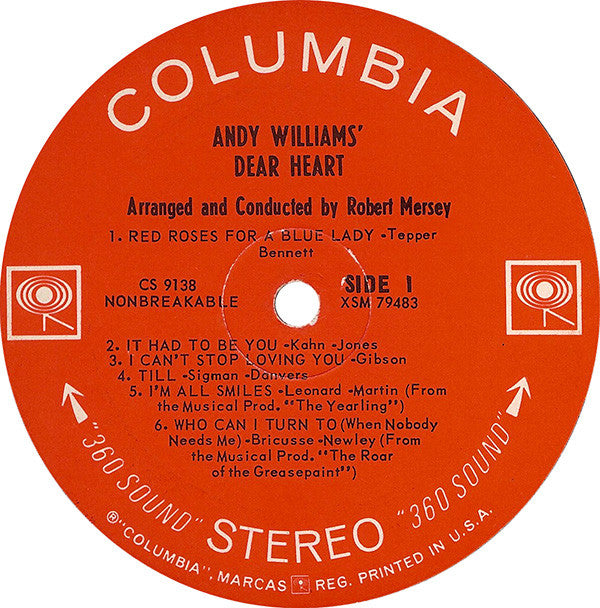 Andy Williams - Andy Williams' Dear Heart